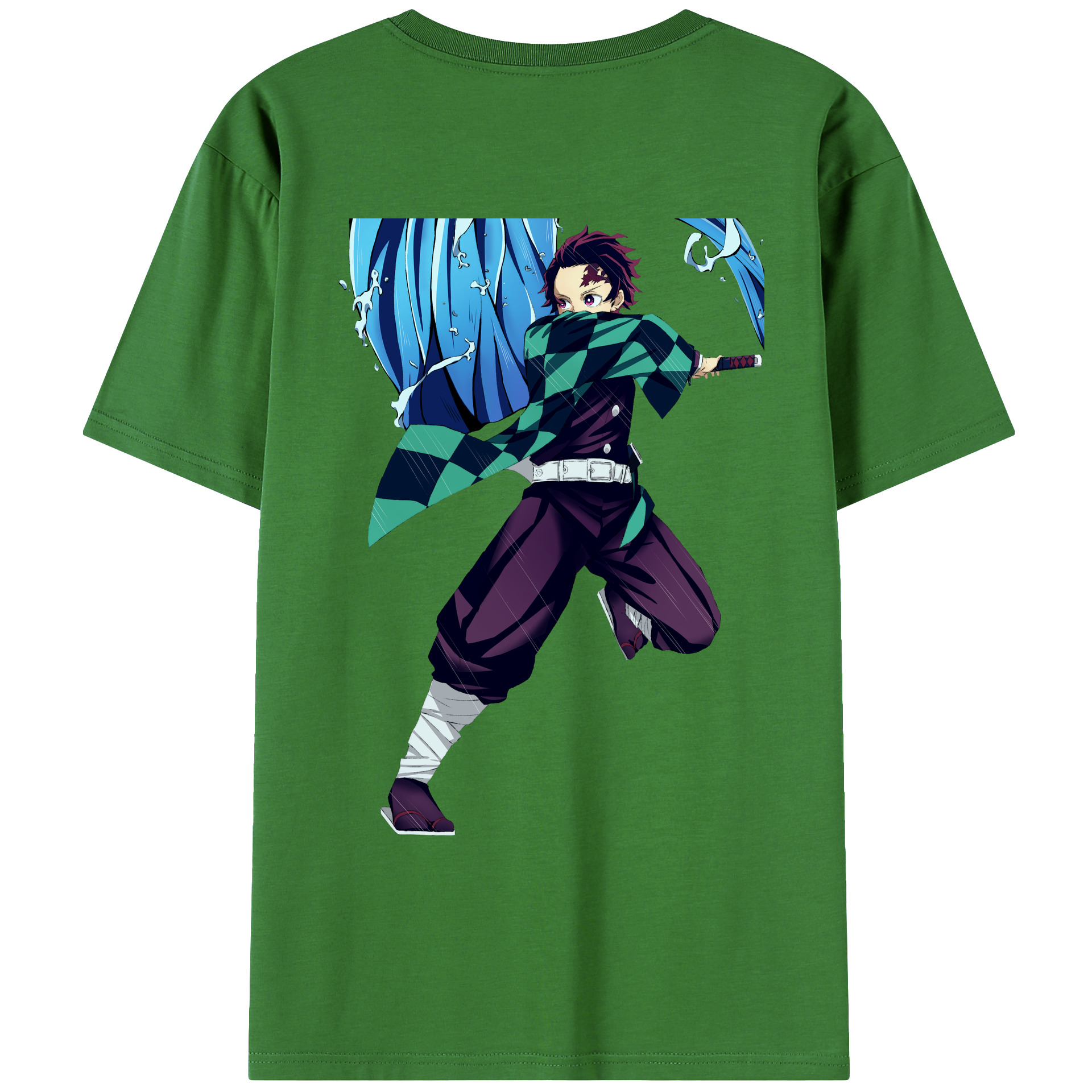 （画像用） 鬼滅の刃 竈門 炭治郎／かまど たんじろう Kamado Tanjirou レディース半袖Tシャツ(バックプリント)